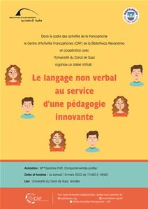 Affiche de l'atelier « Le langage non verbal au service d'une pédagogie innovante »