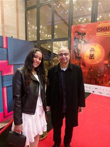 Avec l'acteur Ahmed Kamal