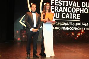  De gauche à droite : Dr Yasser Moheb, Président du festival et Dorra Zarrouk, Actrice tunisienne