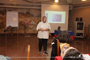 M<sup>me</sup> Chaimaa El Sabbagh, l'animatrice de l'atelier de poème