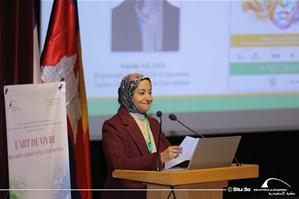 Intervention de Soha&iuml;la Salama, Responsable du CNF-CEF d&rsquo;Alexandrie, Agence Universitaire de la Francophonie durant la&nbsp;s&eacute;ance inaugurale