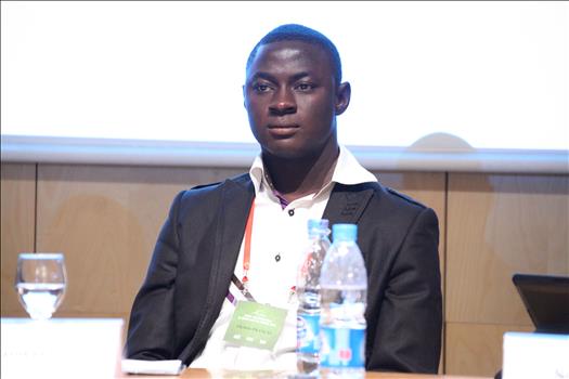 Mr. Okelola Francis, Researcher assistant at center for Climate Change and Freshwater resources during the session.