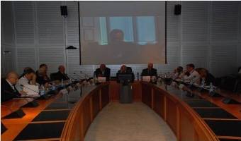 The participants of the Bioethics and Security Meeting in one of the sessions