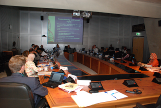 Dr. Serageldin and the participants during the Bioethics conference