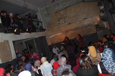 Participants attending one of the shows hosted by Egyptian Center for Culture & Arts (Makan)