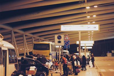 At Cairo International Airport, on the way to Aswan