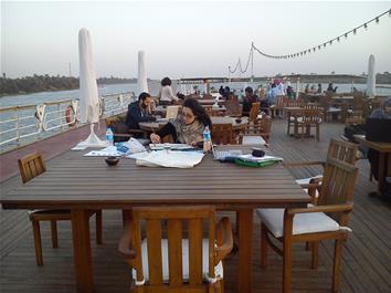 Participants on board the cruiser - Photo by Kamila Bassioni