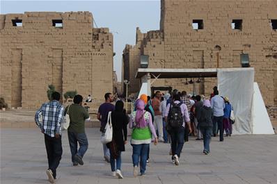 In the Karnak temple