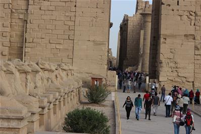 In the Karnak temple