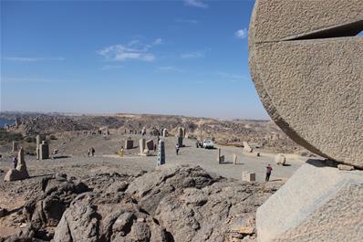 During the visit to Aswan International Sculpture Symposium