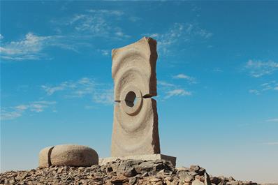 During the visit to Aswan International Sculpture Symposium