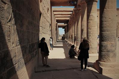 During the visit to Philae