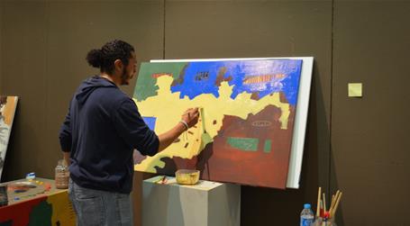 The final workshop (the implementation of the art projects) - Photo by Akram Al-Nady