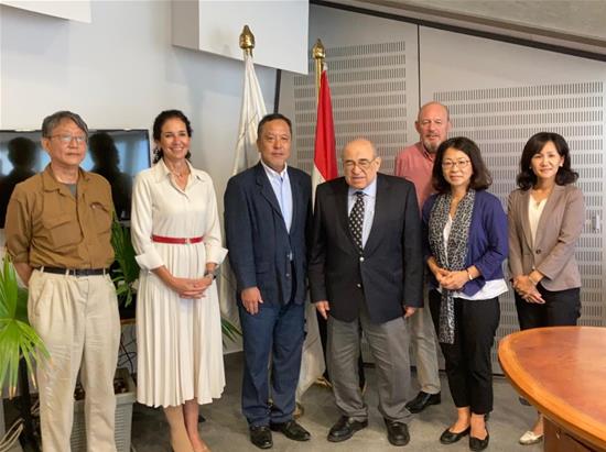 Moustafa Elfeki with a delegation from the Japan International Cooperation Agency (JICA) - 25 August 2021