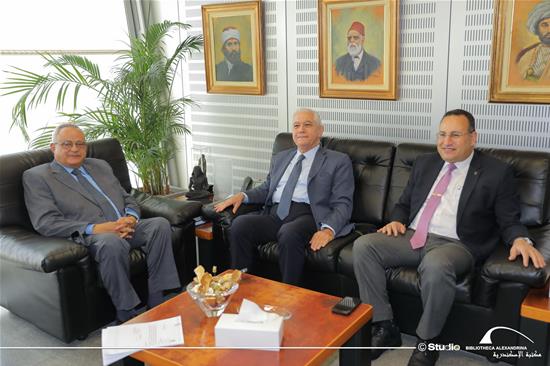 A Meeting with Dr. Abdel Aziz Konsowa, President of Alexandria University and Dr. Ammar Al-Houry, Chairman of the Board of Trustees of Beirut University - 18 Oct 2022