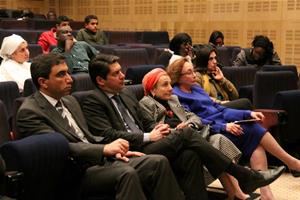 Son Excellence Monsieur Oussama Khachab, Consul Général du Liban à Alexandrie et Son Excellence Monsieur Christos Capodistrias, Consul Général de la Grèce à Alexandrie durant leur participation à la conférence