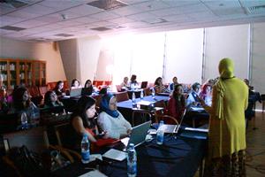 Les participants de l'atelier professionnel (Parlons ensemble en Français): Six missions pour trouver un emploi  animé par Mlle Dina el Kordy.