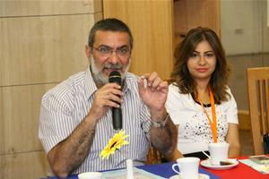 Adel Maximos pendant la deuxième rencontre des établissements scolaires et universitaires francophones d’Alexandrie 