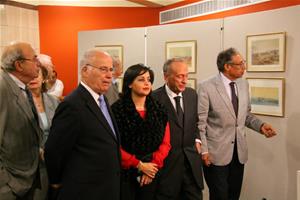 Vernissage de l’exposition des photos et des aquarelles du creusement et de l’inauguration du canal de Suez