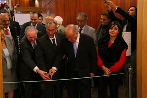 Vernissage de l’exposition des photos et des aquarelles du creusement et de l’inauguration du canal de Suez