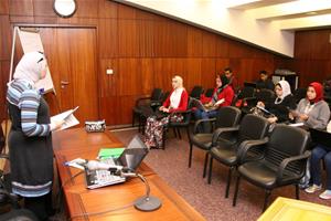 Les participants de l' atelier professionnel (Parlons ensemble en Français): Six missions pour trouver un emploi animé par Mlle Dina el Kordy