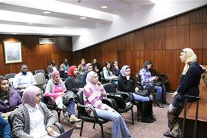 Les participants de l' atelier professionnel (Parlons ensemble en Français): Six missions pour trouver un emploi animé par Mlle Dina el Kordy