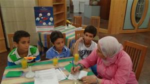 Les participants de l' atelier avec Mlle Nihal Hafez