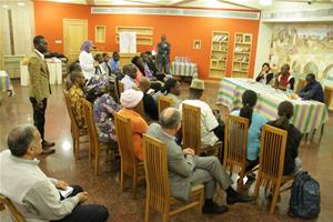 Les participants de la soirée poétique et musicale autour de l’œuvre intitulée : Errance juvéniles