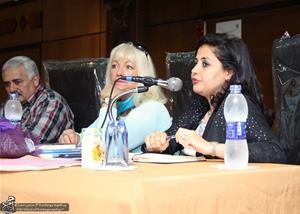 Mohamed Zaki Elsedemy, doyen de la faculté des arts à l'université de Tanta, Mme Michèle Foulain écrivaine française, et Dr Marwa El Sahn, directrice du CAF