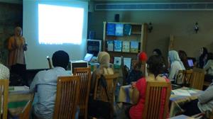 Les participants de l'atelier avec Mlle Dina ElKordy 