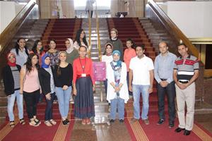 Les participants de l'atelier avec Mlle Dina ElKordy 