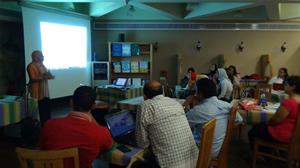 Les participants de l'atelier avec Mlle Dina ElKordy 