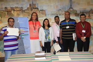 Photo de groupe de l’Université Fayoum avec Dr. Marwa el Sahn et Dr. Shaymaa El Shérif