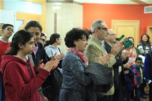 Les participants de l' atelier et leurs familles