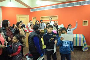 Les participants de l' atelier et leurs familles