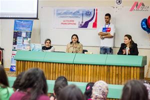 Dr. Marwa El Sahn, Dr. Dalia Amara et Mlle Noha Abouzahra  avec les participants.