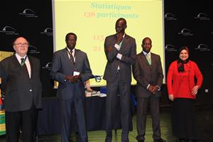 Remise des prix du Concours Léopold Sédar Senghor, de la Dictée PICADELF et de l’Art Oratoire : Prof. Albert Lourde, M. Alphonse Raphaël Ndiaye, M. Ibrahima Thiam, M. Amadou Ndiaye, Dr Rania Ezz El Arab