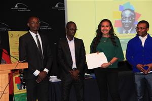 Dr Marwa El sahn, Paul Katassoli, Stéphane N'guessan Kouadio Christian Elongue avec les participants