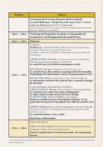 Le programme du colloque