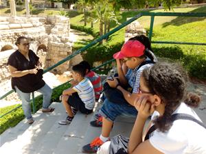 Les participants au théâtre romain d’Alexandrie -Premier groupe 