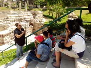 Les participants au théâtre romain d’Alexandrie -Premier groupe 