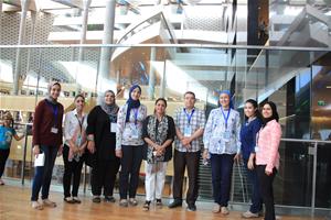 Les participants avec l'équipe du CAF lors d'une visite guidée