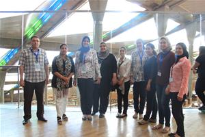 Les participants avec l'équipe du CAF lors d'une visite guidée