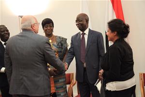 Dr Ismail Serageldin, directeur de la BA et SEM Eugène ALLOU-ALLOU, l’Ambassadeur de la Côte d’Ivoire en Egypte 
