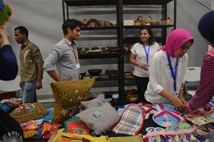 L'exposition des produits artisanaux 