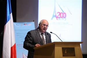 Dr Ismail Serageldin, Directeur de la Bibliotheca Alexandrina durant sa conférence intitulée "L’épopée France-Égypte : deux siècles d’interactions fructueuses"