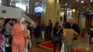 Les participants lors de la pause-café