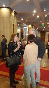 Les participants lors de la pause-café