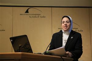 L'intervention de Dr Rim Hafez,  Maître de conférences,  Filière des Langues Appliquées (FLA), Faculté des Lettres, Université d’Alexandrie  