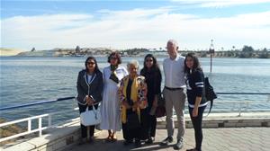 Lors de la visite du nouveau Canal de Suez 